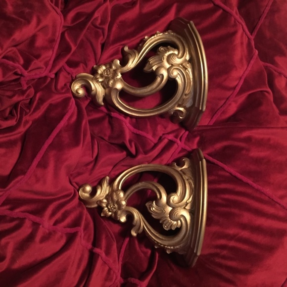 Gold Vintage Scroll Wall Small Shelves - Picture 4 of 12